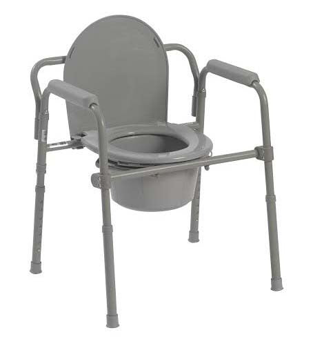 Commode Folding Steel 3-in-1 Non-Retail Carton (Drive) Cs/4