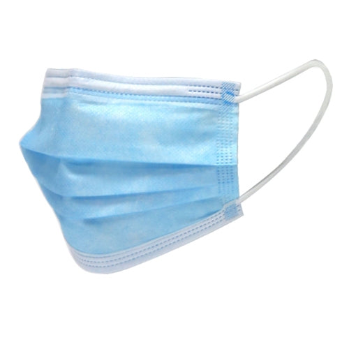 Disposable Face Mask Bx/50 w/EarLoops 3-Ply Level 3 Blue