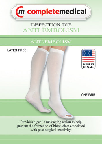Anti-Embolism Stockings Xl/Lng 15-20mmHg Below Knee Insp Toe