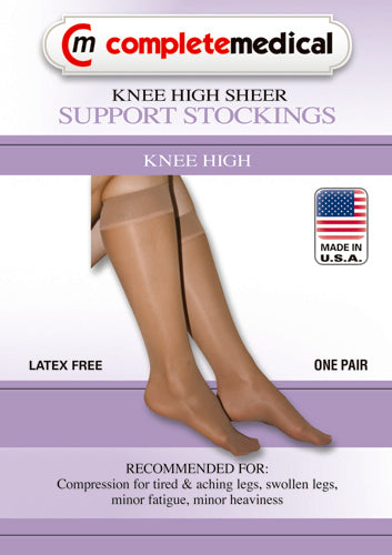 Ladies' Sheer Mild Support Sm 15-20mmHg Knee Hi CT Black