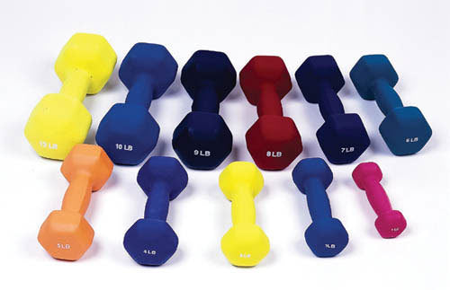 Dumbbell Weight Color Vinyl Coated 3 Lb
